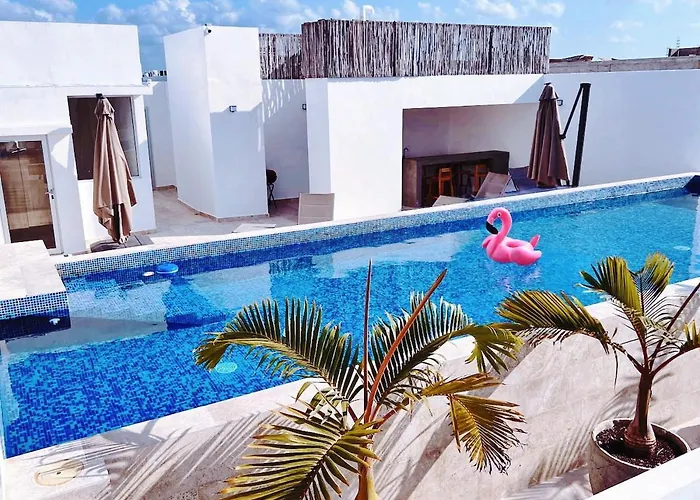 2bd With Private Balcony & Jacuzzi Aldea Zama View Apartment